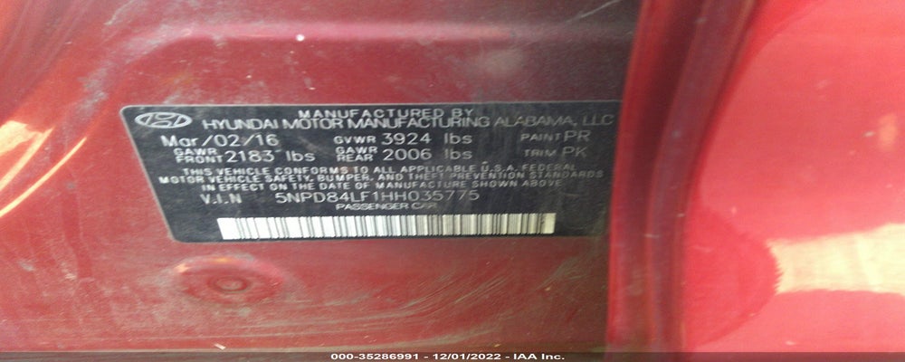 5NPD84LF1HH035775 2017 HYUNDAI ELANTRA photo no. 9