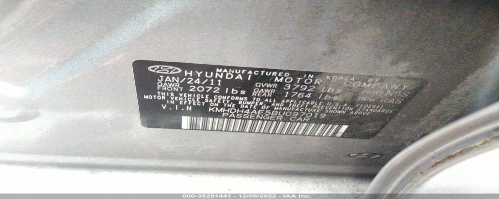 KMHDH4AE5BU097019 2011 HYUNDAI ELANTRA photo no. 9