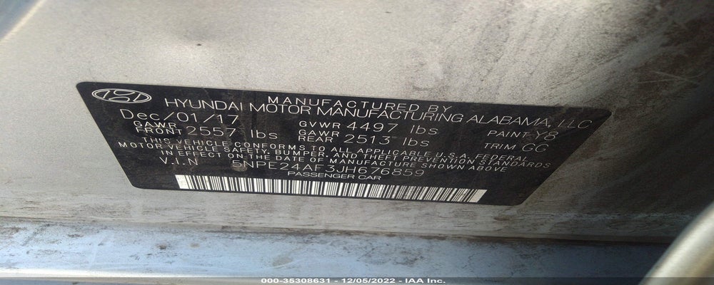 5NPE24AF3JH676859 2018 HYUNDAI SONATA photo no. 9