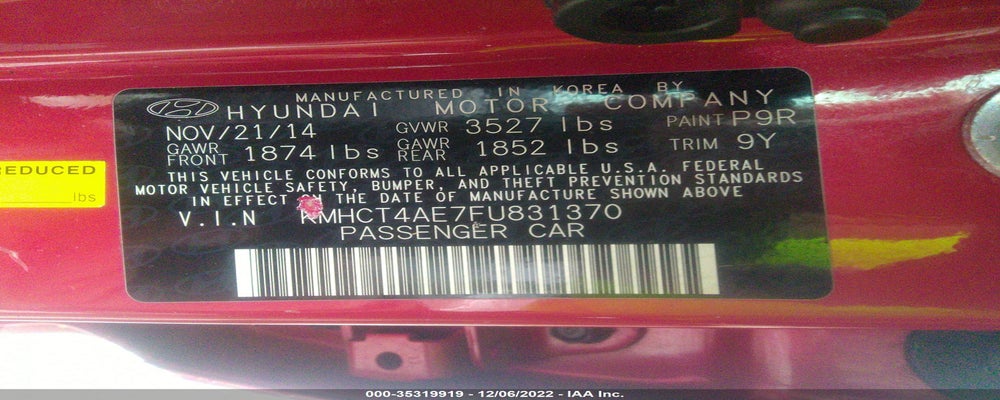 KMHCT4AE7FU831370 2015 HYUNDAI ACCENT photo no. 9