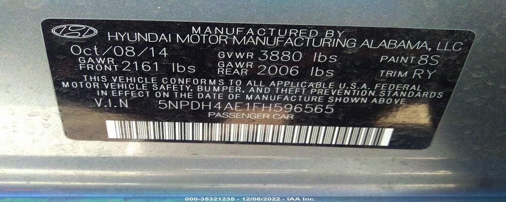 5NPDH4AE1FH596565 2015 HYUNDAI ELANTRA photo no. 9