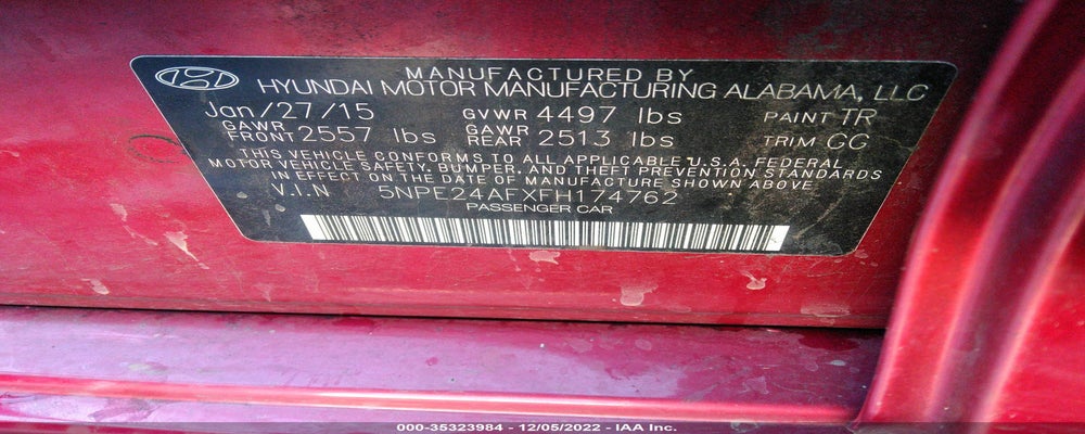 5NPE24AFXFH174762 2015 HYUNDAI SONATA photo no. 9