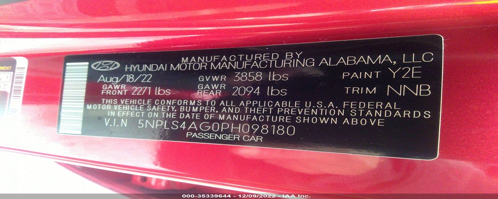 5NPLS4AG0PH098180 2023 HYUNDAI ELANTRA photo no. 9
