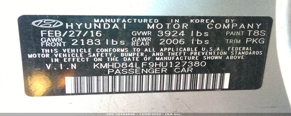 KMHD84LF9HU127380 2017 HYUNDAI ELANTRA photo no. 9