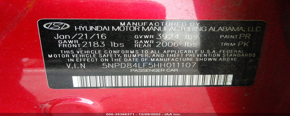 5NPD84LF5H8011107 2017 HYUNDAI ELANTRA photo no. 9