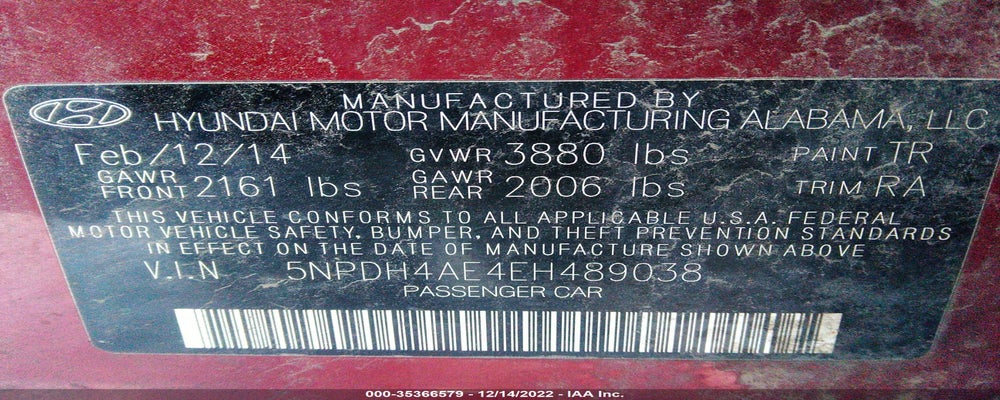 5NPDH4AE4EH489038 2014 HYUNDAI ELANTRA photo no. 9