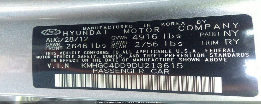 KMHGC4DD9DU213615 2013 HYUNDAI GENESIS photo no. 9