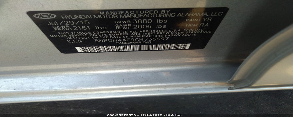 5NPDH4AE9GH735097 2016 HYUNDAI ELANTRA photo no. 9