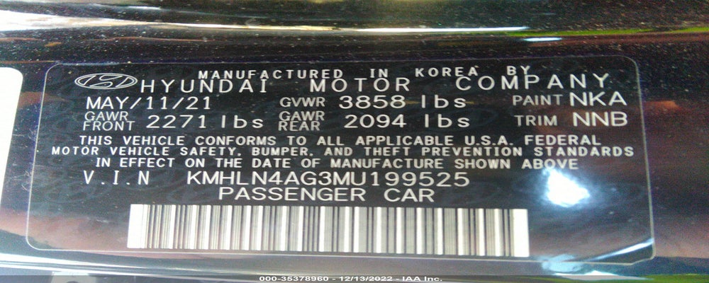 KMHLN4AG3MU199525 2021 HYUNDAI ELANTRA photo no. 9
