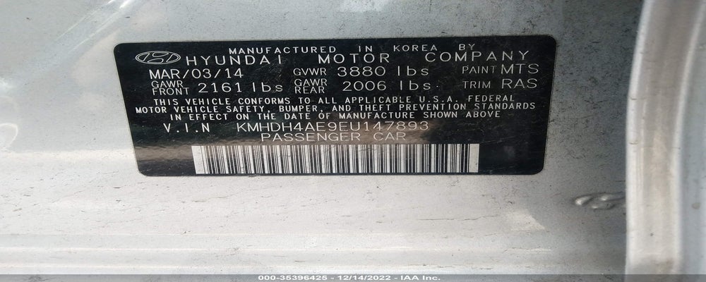 KMHDH4AE9EU147893 2014 HYUNDAI ELANTRA photo no. 9