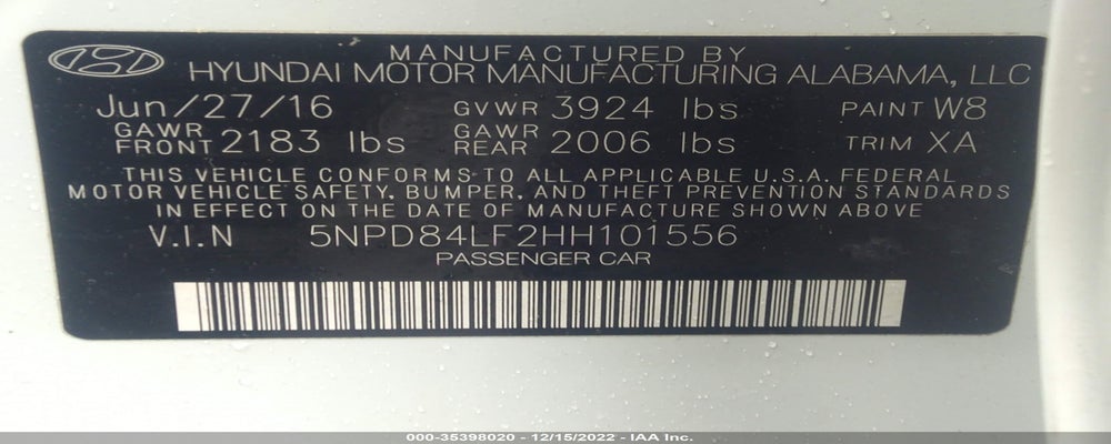 5NPD84LF2HH101556 2017 HYUNDAI ELANTRA photo no. 9