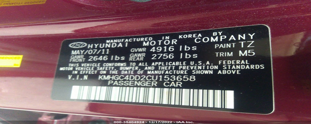 KMHGC4DD2CU153658 2012 HYUNDAI GENESIS photo no. 9