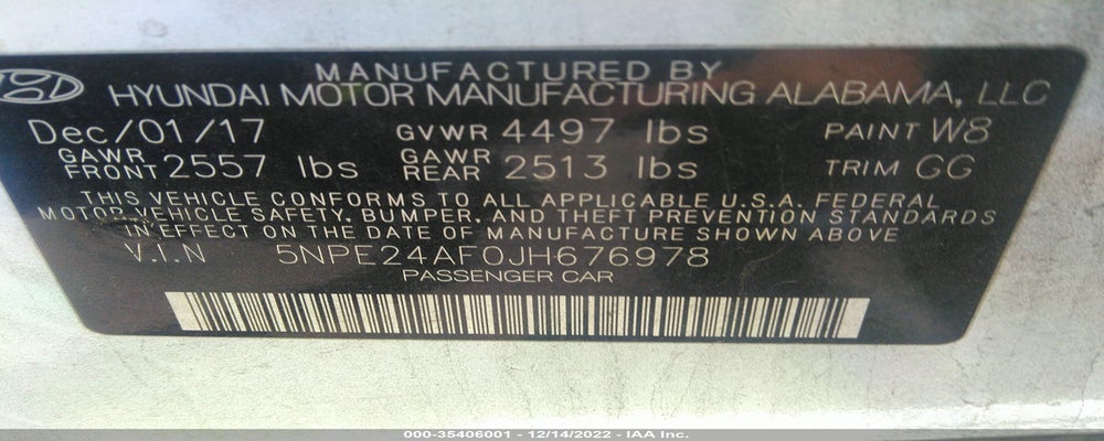 5NPE24AF0JH676978 2018 HYUNDAI SONATA photo no. 9