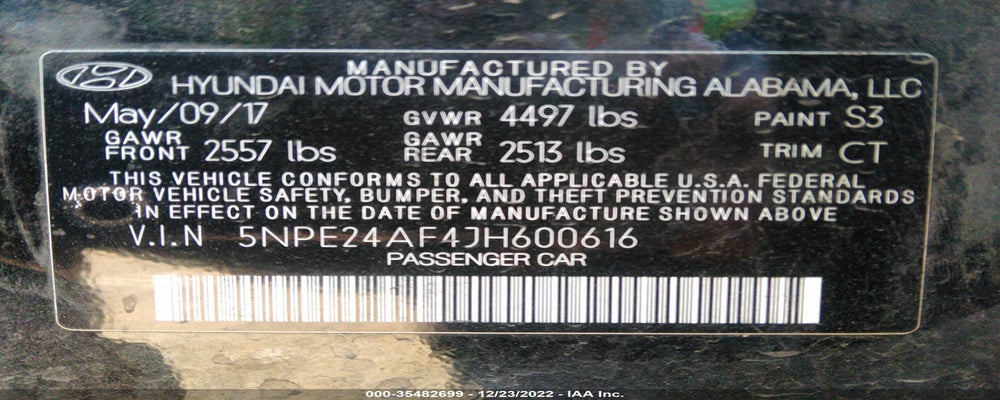 5NPE24AF4JH600616 2018 HYUNDAI SONATA photo no. 9