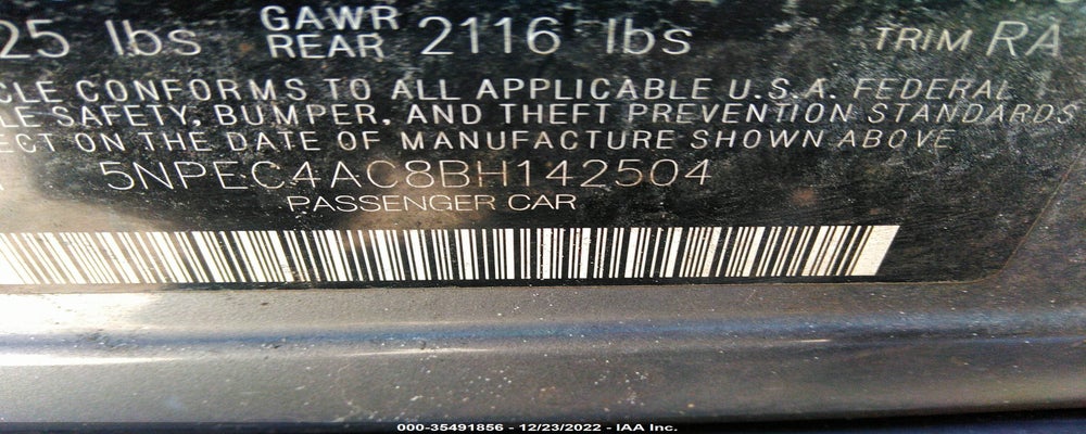 5NPEC4AC8BH142504 2011 HYUNDAI SONATA photo no. 9