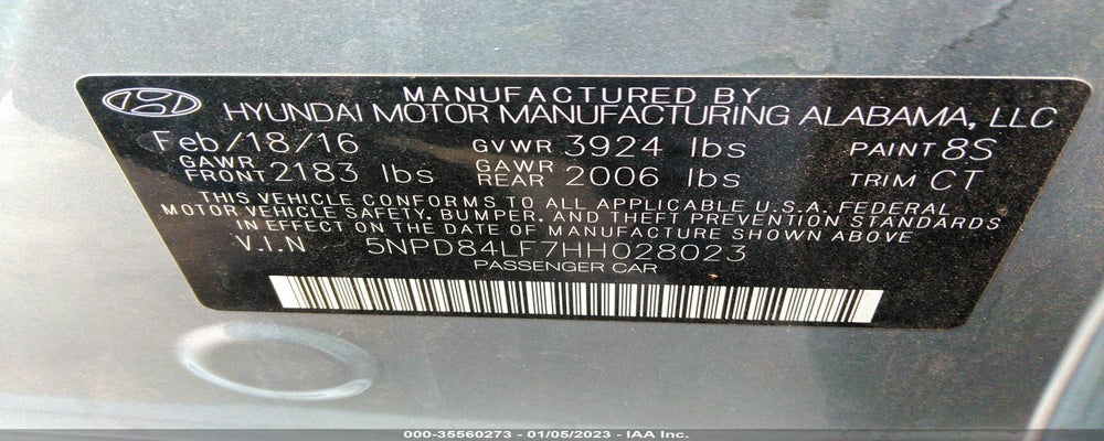 5NPD84LF7HH028023 2017 HYUNDAI ELANTRA photo no. 9