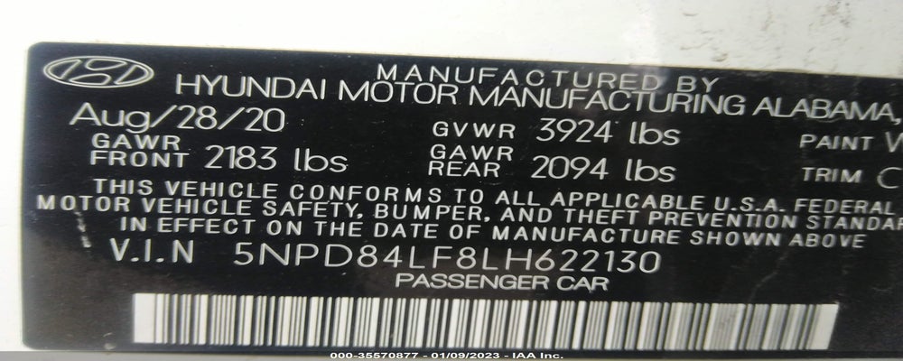 5NPD84LF8LH622130 2020 HYUNDAI ELANTRA photo no. 9