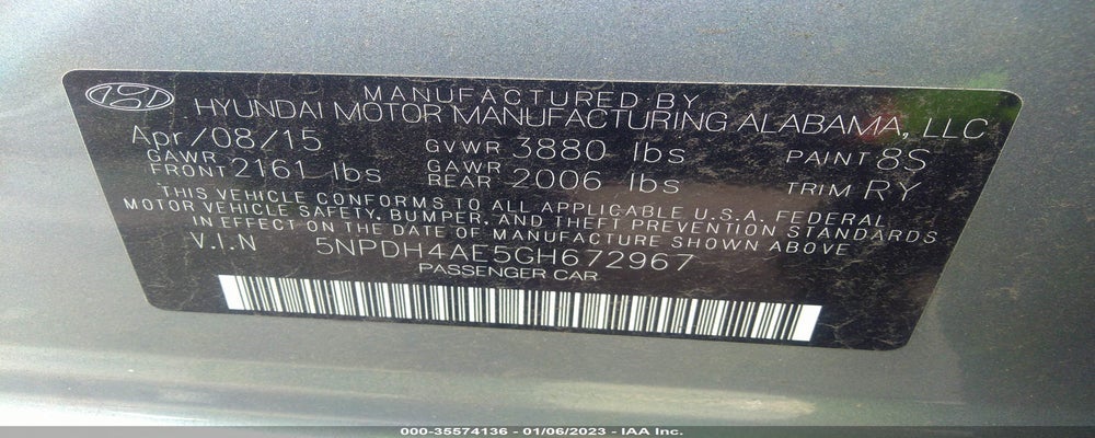 5NPDH4AE5GH672967 2016 HYUNDAI ELANTRA photo no. 9