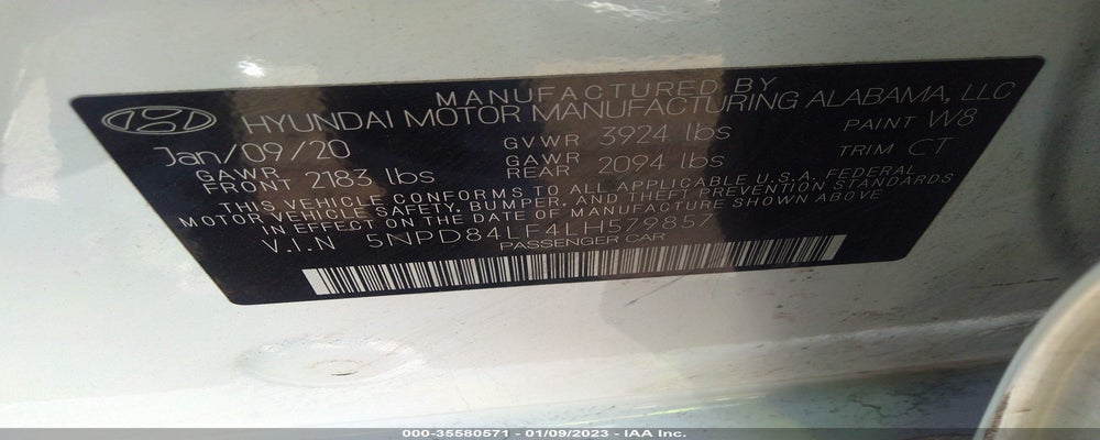 5NPD84LF4LH579857 2020 HYUNDAI ELANTRA photo no. 9