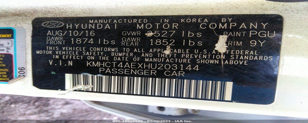 KMHCT4AEXHU203144 2017 HYUNDAI ACCENT photo no. 9