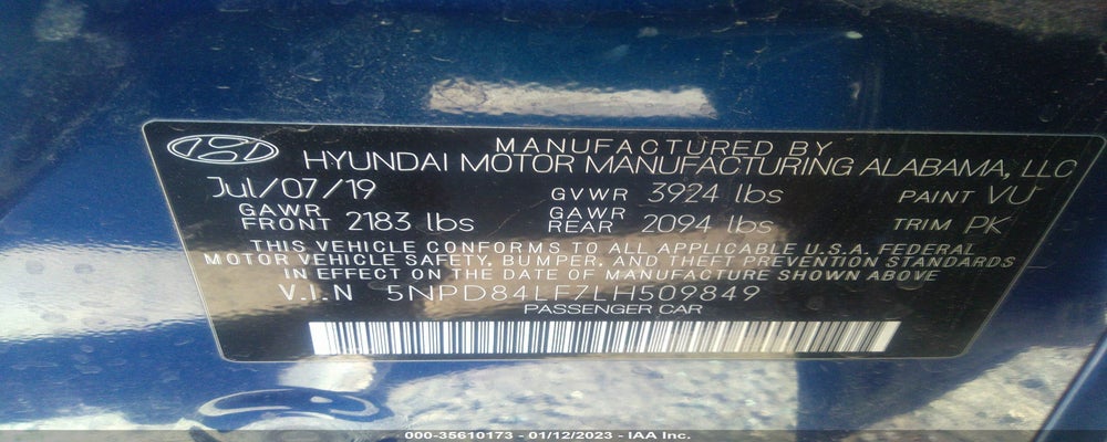 5NPD84LF7LH509849 2020 HYUNDAI ELANTRA photo no. 9