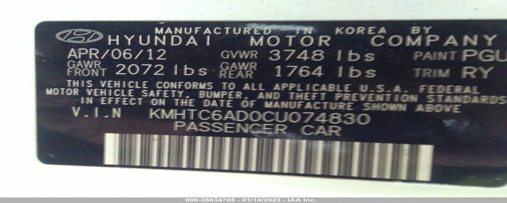 KMHTC6AD0CU074830 2012 HYUNDAI VELOSTER photo no. 9