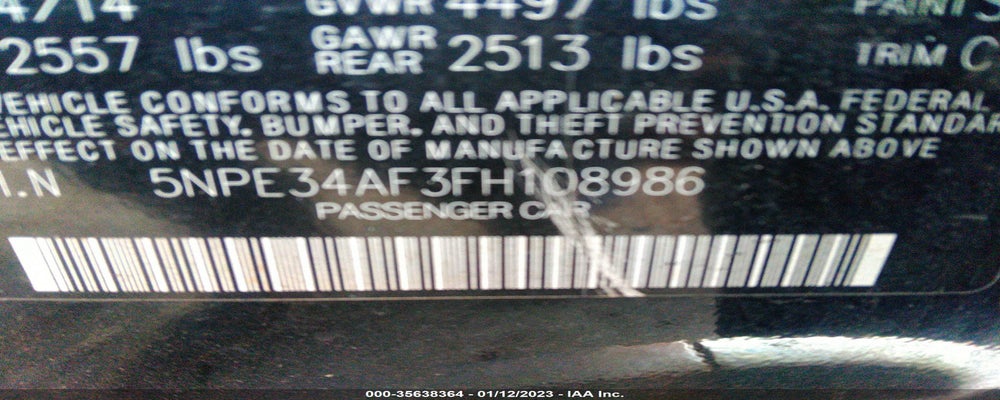 5NPE34AF3FH108986 2015 HYUNDAI SONATA photo no. 9