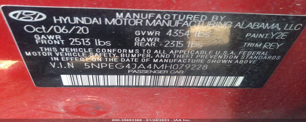 5NPEG4JA4MH079228 2021 HYUNDAI SONATA photo no. 9