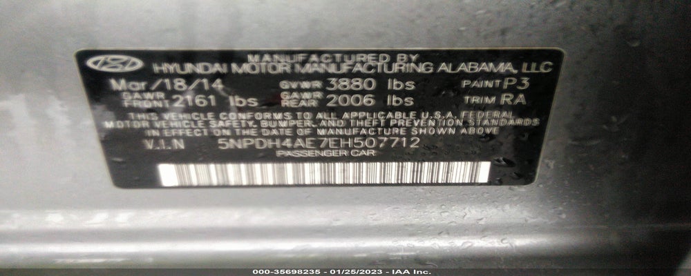 5NPDH4AE7EH507712 2014 HYUNDAI ELANTRA photo no. 9