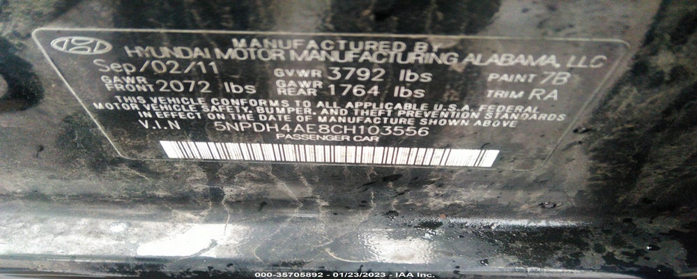 5NPDH4AE8CH103556 2012 HYUNDAI ELANTRA photo no. 9