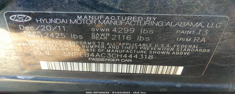 5NPEB4AC3CH444318 2012 HYUNDAI SONATA photo no. 9