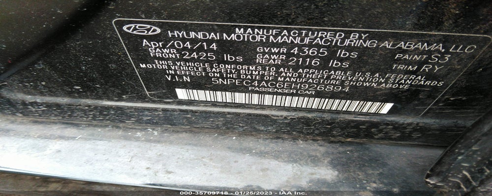 5NPEC4AC6EH926894 2014 HYUNDAI SONATA photo no. 9