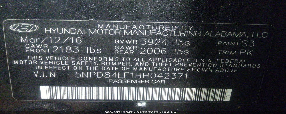 5NPD84LF1HH042371 2017 HYUNDAI ELANTRA photo no. 9