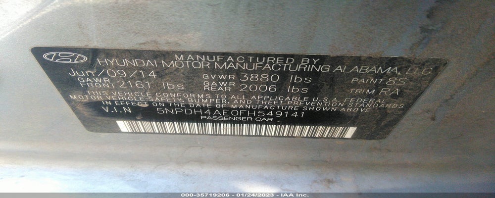 5NPDH4AE0FH549141 2015 HYUNDAI ELANTRA photo no. 9