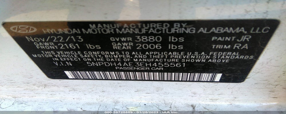 5NPDH4AE3EH455561 2014 HYUNDAI ELANTRA photo no. 9