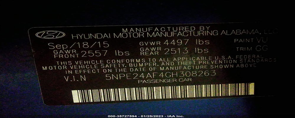 5NPE24AF4GH308263 2016 HYUNDAI SONATA photo no. 9