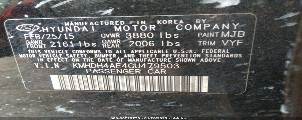 KMHDH4AE4GU479503 2016 HYUNDAI ELANTRA photo no. 9