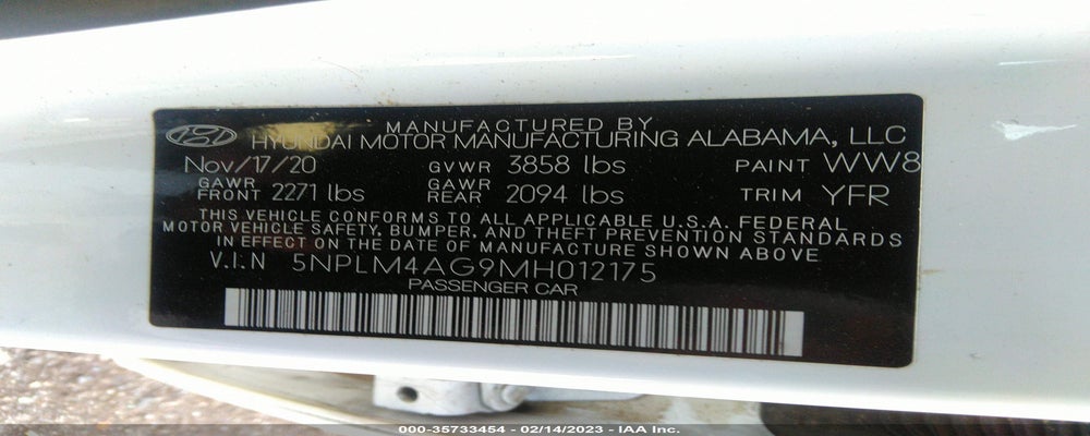 5NPLM4AG9MH012175 2021 HYUNDAI ELANTRA photo no. 9