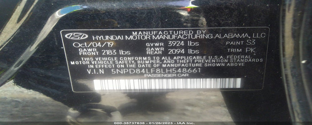 5NPD84LF8LH548661 2020 HYUNDAI ELANTRA photo no. 9