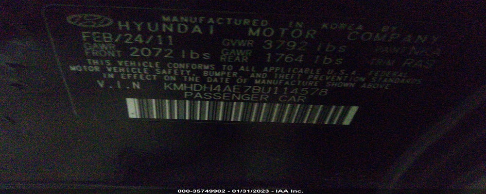 KMHDH4AE7BU114578 2011 HYUNDAI ELANTRA photo no. 9
