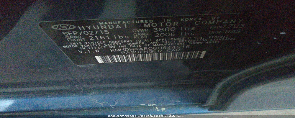 KMHDH4AE0GU644916 2016 HYUNDAI ELANTRA photo no. 9