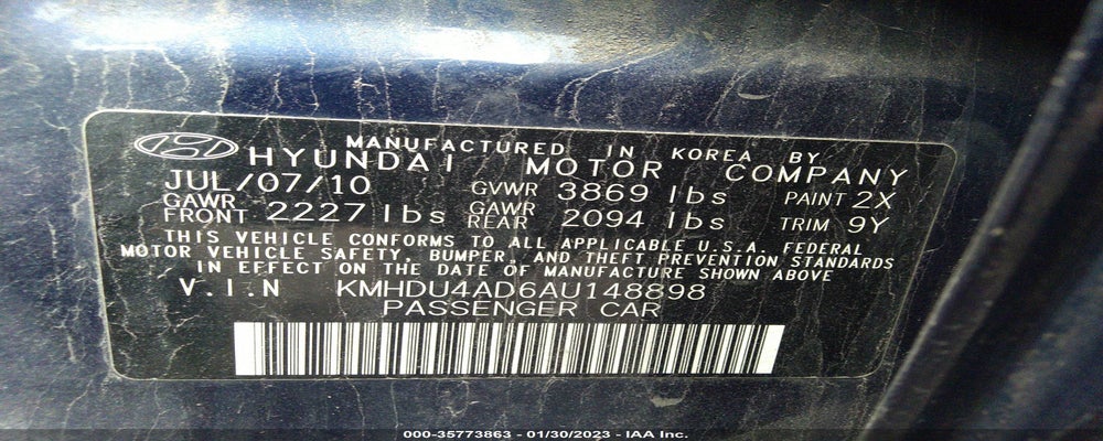 KMHDU4AD6AU148898 2010 HYUNDAI ELANTRA photo no. 9