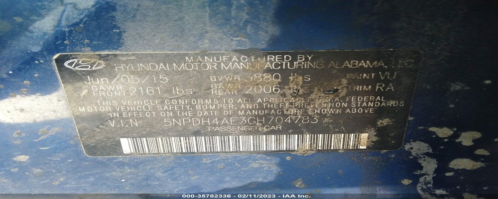 5NPDH4AE3GH704783 2016 HYUNDAI ELANTRA photo no. 9