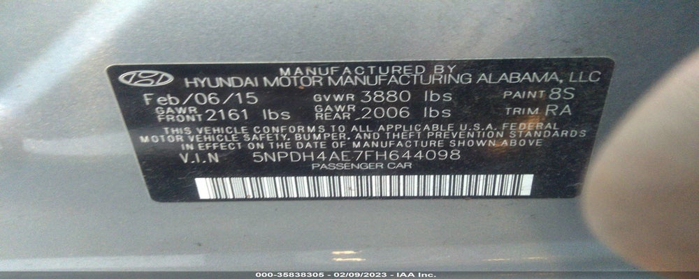 5NPDH4AE7FH644098 2015 HYUNDAI ELANTRA photo no. 9