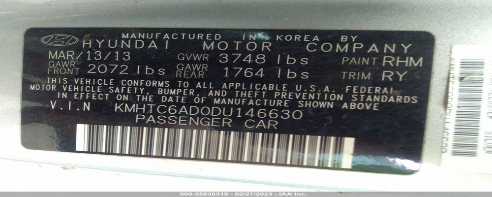 KMHTC6AD0DU146630 2013 HYUNDAI VELOSTER photo no. 9