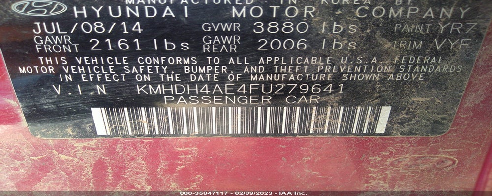 KMHDH4AE4FU279641 2015 HYUNDAI ELANTRA photo no. 9
