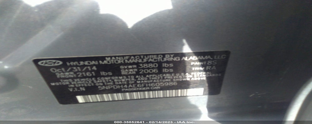 5NPDH4AE6FH605986 2015 HYUNDAI ELANTRA photo no. 9