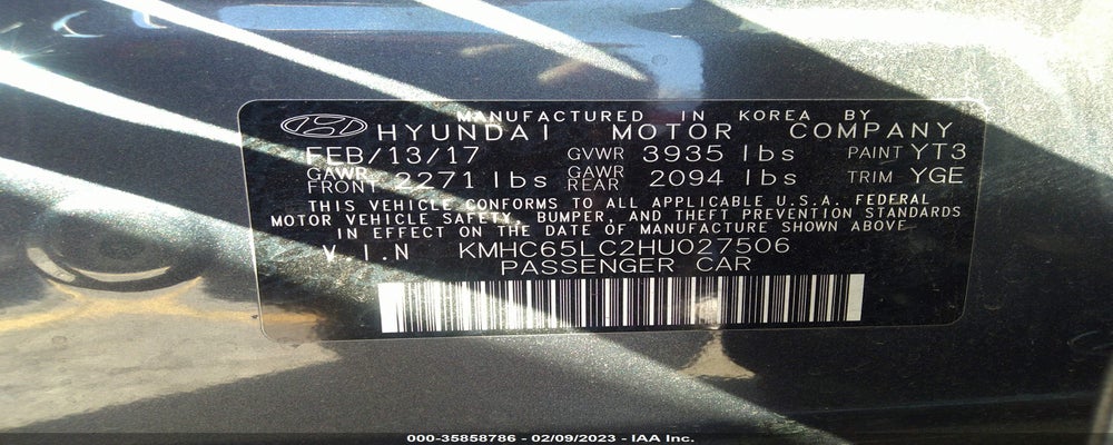 KMHC65LC2HU027506 2017 HYUNDAI IONIQ HYBRID photo no. 9
