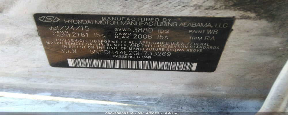 5NPDH4AE2GH733269 2016 HYUNDAI ELANTRA photo no. 9