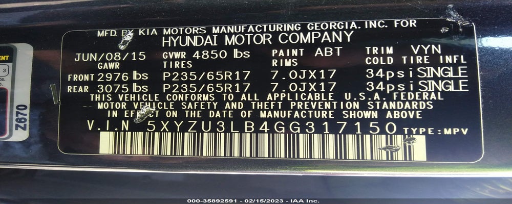 5XYZU3LB4GG317150 2016 HYUNDAI SANTA FE SPORT photo no. 9